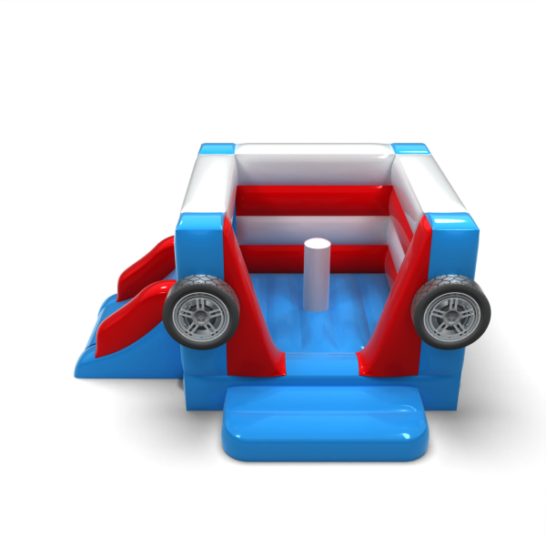Small bouncy castle with slide - in a car theme