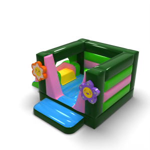 Small bouncy castle with slide - in a spring theme