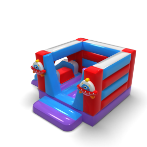 Small bouncy castle with slide - in a space theme