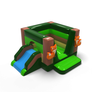 Small bouncy castle with slide - in a forest theme