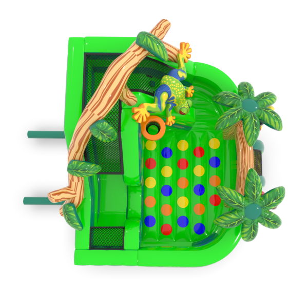 Inflatable playground "frog" in jungle theme