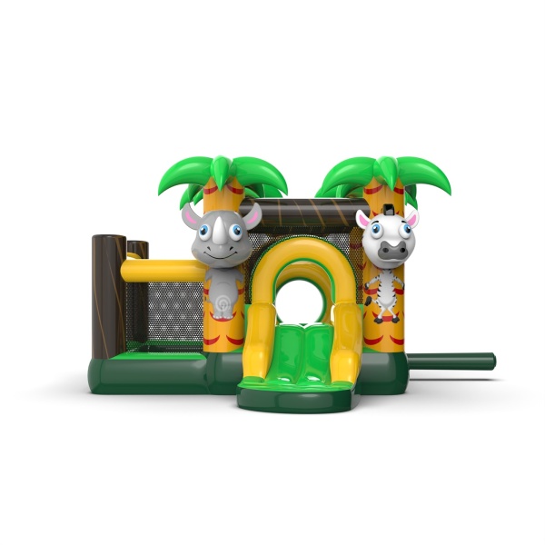 Small bouncy castle with dry pool for children - jungle theme