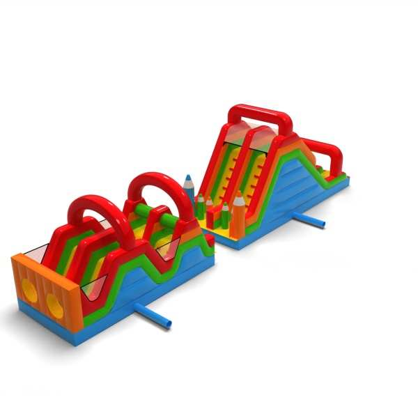 Crayon inflatable obstacle course - 15m