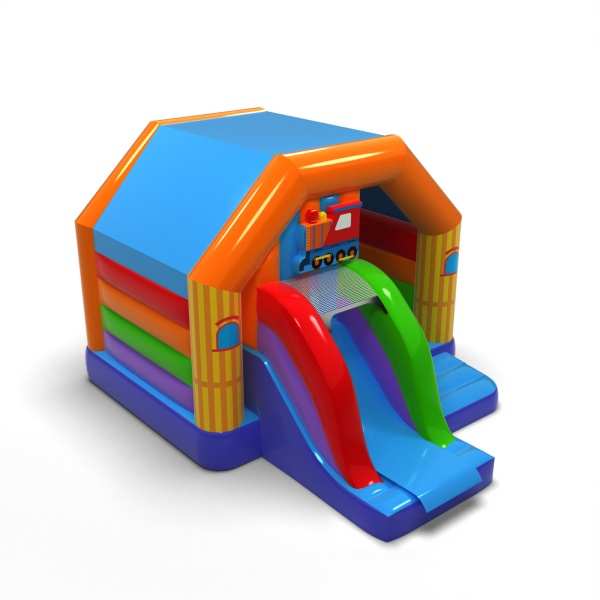 Mini fairground - inflatable bouncy castle with a slide