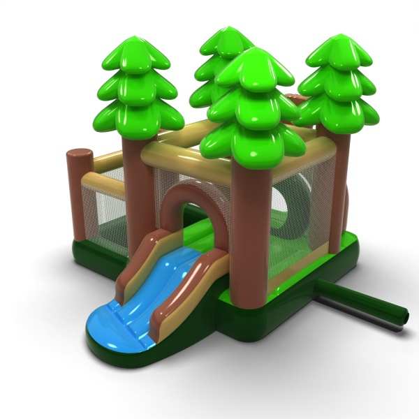 Small bouncy castle with children's dry pool - woodland
