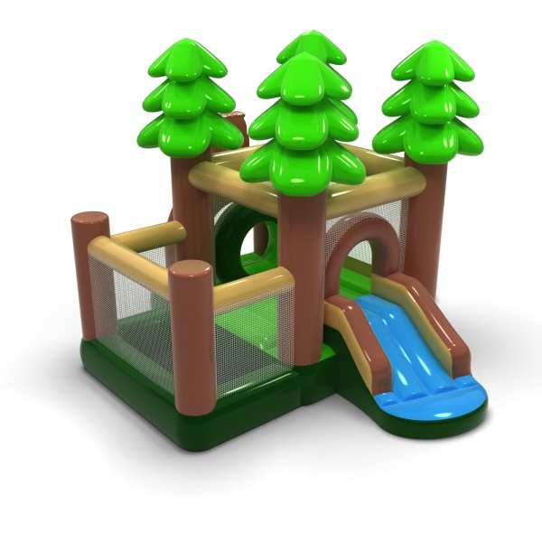 Small bouncy castle with children's dry pool - woodland