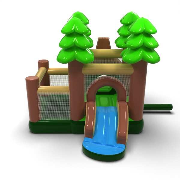 Small bouncy castle with children's dry pool - woodland