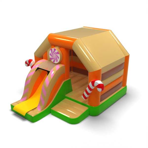Candy hut - inflatable with slide