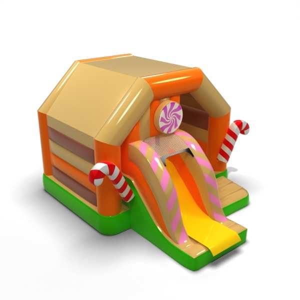 Candy hut - inflatable with slide
