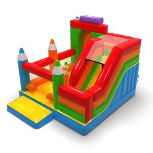 Inflatable with slide -...