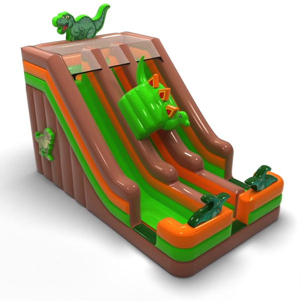 Double slide with dinosaur motif