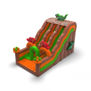 Double slide with dinosaur...