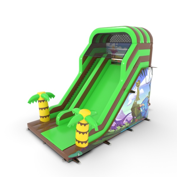 Dino-themed printed inflatable slide