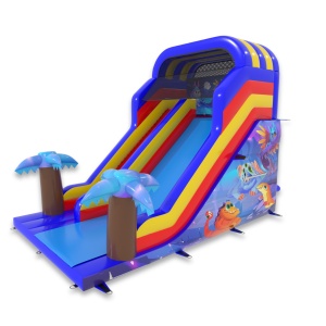 Inflatable slide with magic...