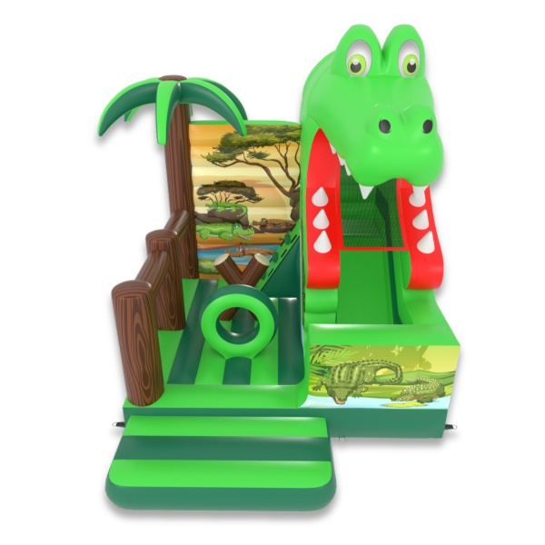 Inflatable with slide "Crocodile" combo in jungle theme