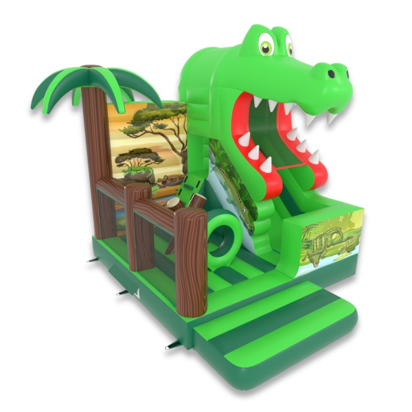Inflatable with slide "Crocodile" combo in jungle theme
