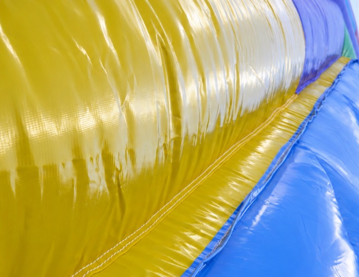 Inflatable attraction made of glossy material